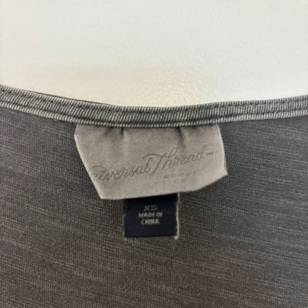 Target Universal Thread Gray Acid Washed Tank Top with Button Front - Picture 3 of 6
